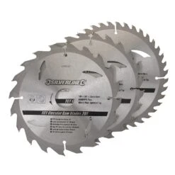 Silverline 3 Lames De Scie Circulaire 180 X 30 Mm - 20, 24 Et 40 Dents