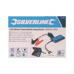 Silverline Batterie Externe 12 V USB Et Booster De Démarrage Pour Automobiles -SILVERLINE Ventes Batterie externe 12 V USB et booster de demarrage pour a 6