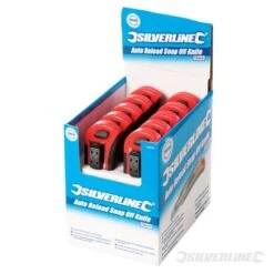 Silverline Boîte 10 Cutters à Lame Sécable Auto-rechargeables 18 Mm. 10 Pcs