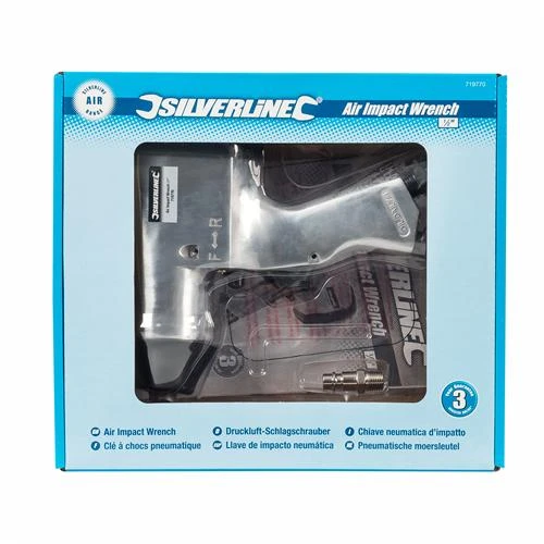 Silverline Clé à Chocs Pneumatique Carré 1/2" - Boulonneuse à Air Comprimé 5 Silverline Clé à Chocs Pneumatique Carré 1/2" - Boulonneuse à Air Comprimé – Image 3