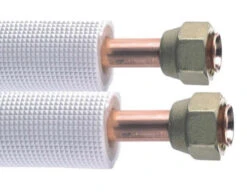 Liaison Frigorifique Bi-tube Isole 1/4 - 1/2 Avec Raccords Flare Pré-montés
