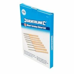 Silverline Jeu De 8 Ciseaux Pour Tour à Bois -SILVERLINE Ventes Ciseaux a bois Silverline 303159