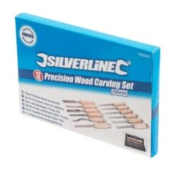 Silverline Jeu De 12 Ciseaux à Bois De Sculpteur 8 Silverline Jeu De 12 Ciseaux à Bois De Sculpteur -SILVERLINE Ventes Ciseaux a bois pour sculpter