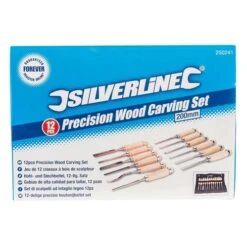 Silverline Jeu De 12 Ciseaux à Bois De Sculpteur 9 Silverline Jeu De 12 Ciseaux à Bois De Sculpteur -SILVERLINE Ventes Ciseaux a bois pour sculpture pas cher
