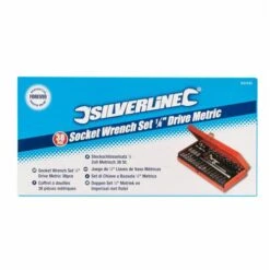 Silverline Coffret De Douilles 1/4" Avec Accessoires : Torx, BTR, Vissage. 38 Pièces -SILVERLINE Ventes Coffret de douilles professionnelles 1