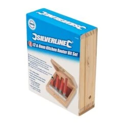 Silverline Coffret De 4 Fraises Pour Cuisines Queue De 8 Et 12 Mm -SILVERLINE Ventes Coffret de fraises Silverline 250589 EAN 5024763122248