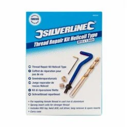 Silverline Coffret De Réparation Des Taraudages De Type Helicoil M10 X 1,5 Mm -SILVERLINE Ventes Coffret de reparation pour pas de vis de type Helicoil S