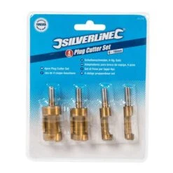 Silverline Jeu De 4 Coupe-bouchons Pour Chevilles Bois De 6 à 16 Mm -SILVERLINE Ventes Coupe bouchons pour chevilles bois