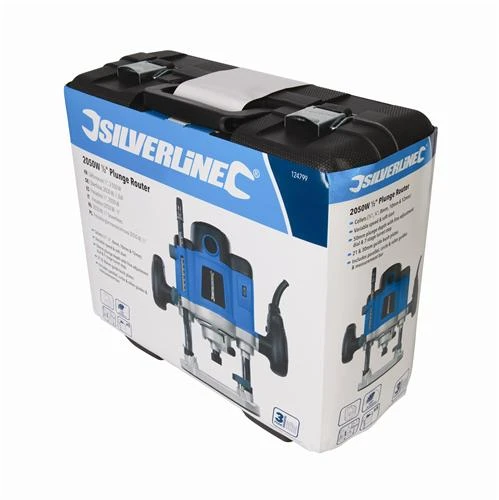 Silverline Défonceuse 2050 W Avec Pinces De Serrage Pour Fraises 1/4", 1/2", 8 Mm, 10 Mm Et 12 Mm 11 Silverline Défonceuse 2050 W Avec Pinces De Serrage Pour Fraises 1/4", 1/2", 8 Mm, 10 Mm Et 12 Mm – Image 9