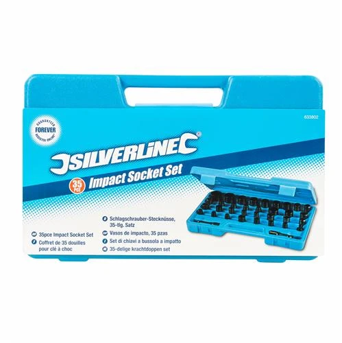 Silverline Coffret De Douilles Pour Clé à Choc. 35 Pcs Qualité Professionnelle 6 Silverline Coffret De Douilles Pour Clé à Choc. 35 Pcs Qualité Professionnelle – Image 4