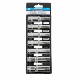 Silverline Jeu De 7 Douilles Profondes 1/2". 10 à 19 Mm 7 Silverline Jeu De 7 Douilles Profondes 1/2". 10 à 19 Mm -SILVERLINE Ventes Douilles extra profondes pour la mecanique professionnel