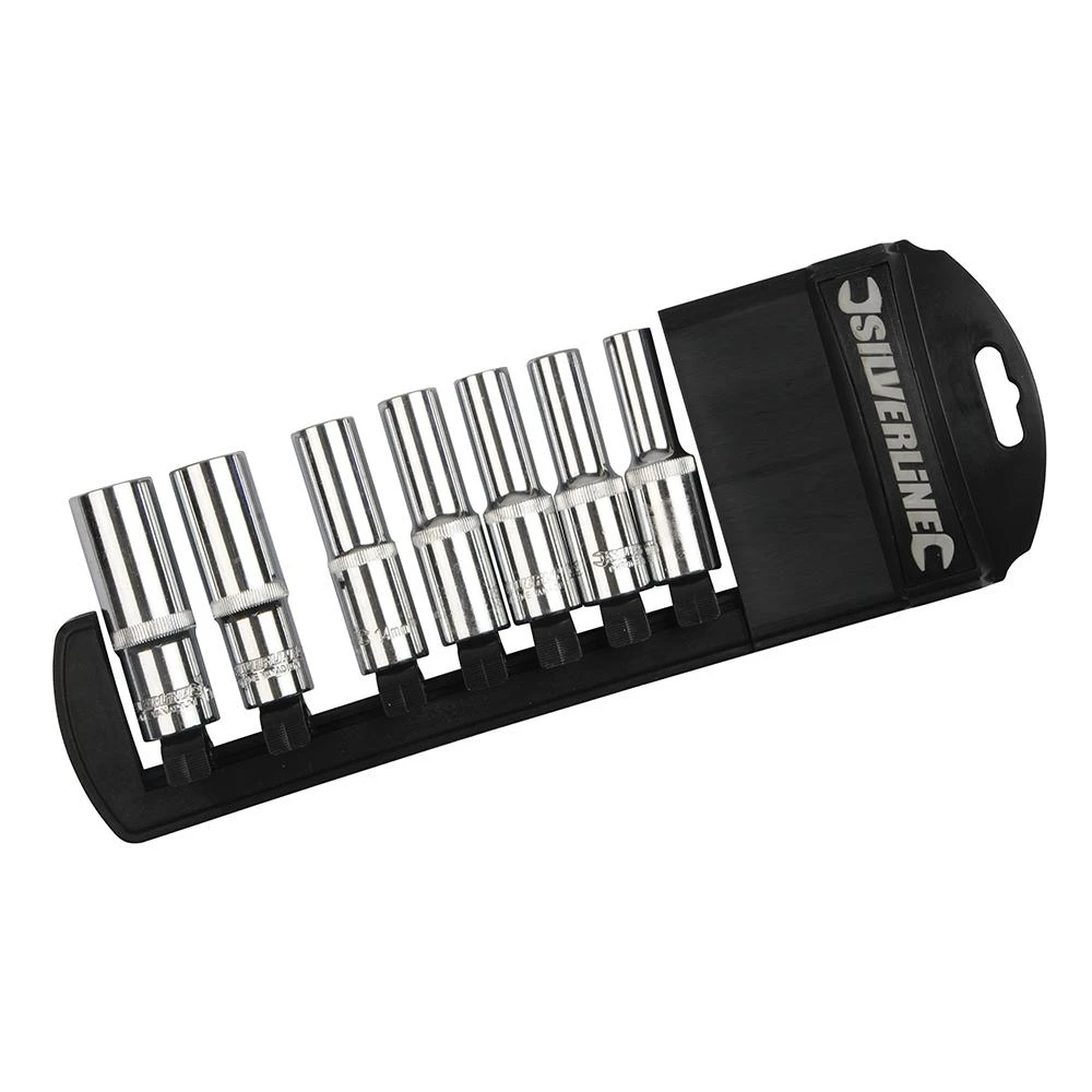 Silverline Jeu De 7 Douilles Profondes 1/2". 10 à 19 Mm 4 Silverline Jeu De 7 Douilles Profondes 1/2". 10 à 19 Mm – Image 2
