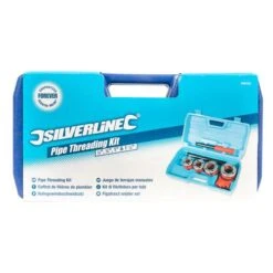 Silverline Coffret De Filières De Plombier Chauffagiste - Filetage BSP Standard -SILVERLINE Ventes Filieres pour filetage sur tuyaux