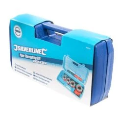 Silverline Coffret De Filières De Plombier Chauffagiste - Filetage BSP Standard -SILVERLINE Ventes Filieres pour tuyaux acier noir et galva