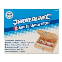 Silverline Coffret De 12 Fraises Pour Défonceuse Queue De 8 Mm -SILVERLINE Ventes Fraises Silverline 251678 EAN 5024763122446