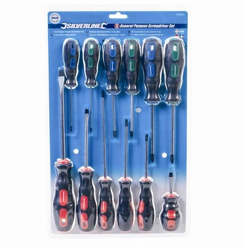 Silverline Jeu De 12 Tournevis à Usage Général 4 Silverline Jeu De 12 Tournevis à Usage Général – Image 2