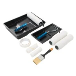 Silverline Kit De Peinture Avec Bacs, Rouleau, Pinceau Et Ruban De Masquage