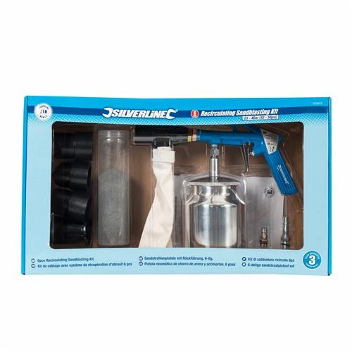 Silverline Kit De Sablage Avec Système De Récupération D’abrasif 5 Silverline Kit De Sablage Avec Système De Récupération D’abrasif – Image 3
