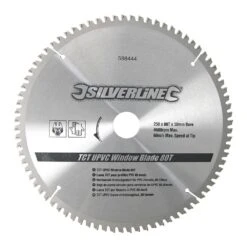 Silverline Lame De Scie Circulaire 250 X 30 Mm Pour Profilés PVC