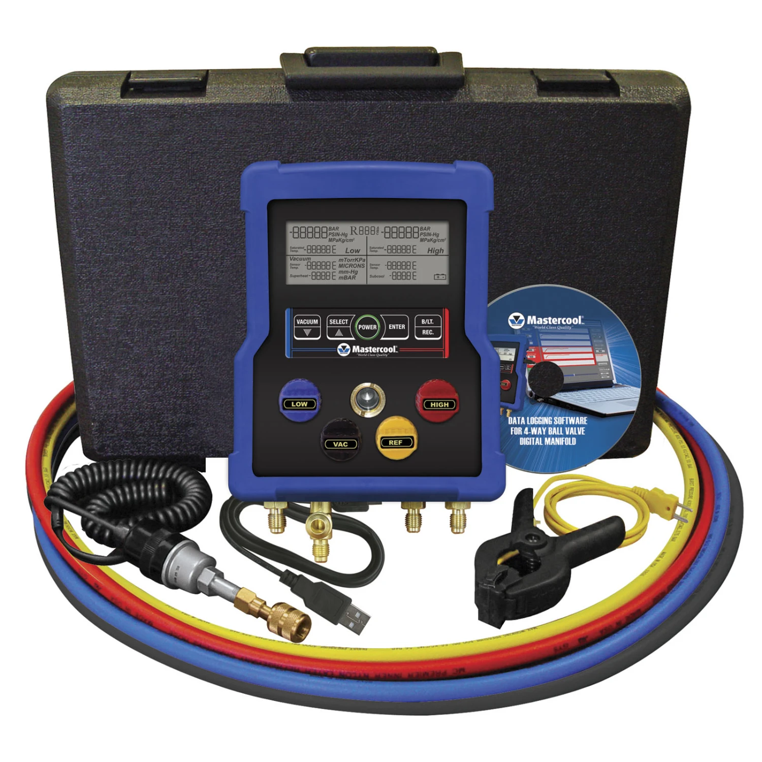 Manifold Numérique Digital 4 Voies Mastercool - Modèle 99961 3 Manifold Numérique Digital 4 Voies Mastercool - Modèle 99961