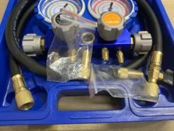 Manifold Frigoriste 4 Voies R410A R407C R134a Et R32 Avec 4 Flexibles -SILVERLINE Ventes Manifold frigoriste 4 voies R410A R407C R134a et R22 ave 2