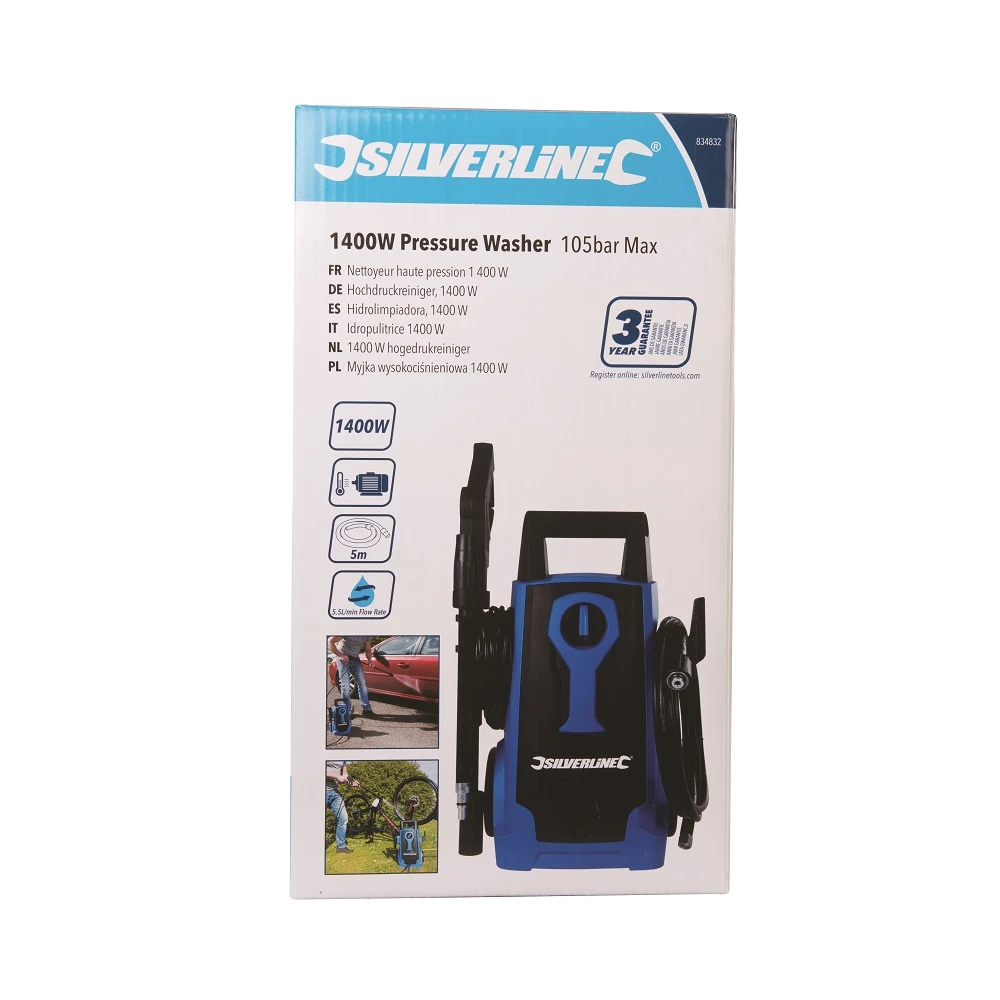 Silverline Nettoyeur Haute Pression 1400 W 105 Bar 16 Silverline Nettoyeur Haute Pression 1400 W 105 Bar – Image 14