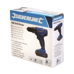 Silverline Perceuse-visseuse Avec 2 Batteries 18V Li-ion 1,5 Ah -SILVERLINE Ventes Perceuse visseuse avec 2 batteries 18V Li ion 1 5 Ah 975 2
