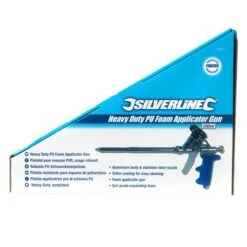 Silverline Pistolet à Mousse Expansive PU Polyuéthane -SILVERLINE Ventes Pistolet pour mousse PUR Silverline 719812 Code EAN 5055