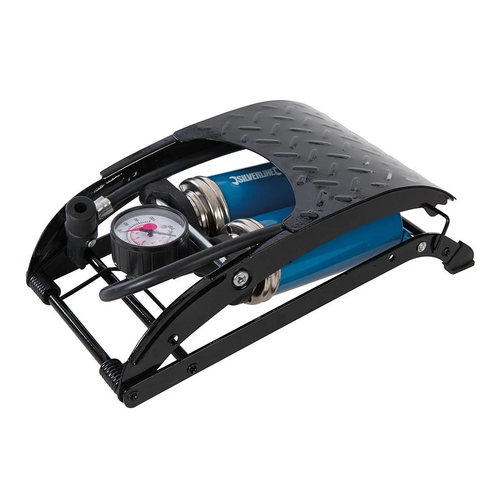 Silverline Pompe à Pied Double Qualité Professionnelle 3 Silverline Pompe à Pied Double Qualité Professionnelle