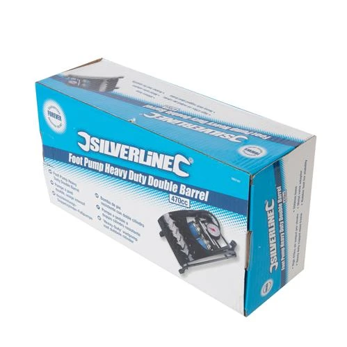 Silverline Pompe à Pied Double Qualité Professionnelle 4 Silverline Pompe à Pied Double Qualité Professionnelle – Image 2