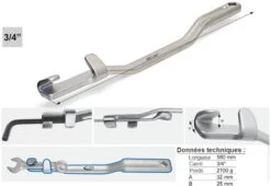 Rallonge Universelle Pour Clé à Fourche, Clé à Oeil, Clé Allen BTR - Capacité 32 Mm HW-41419
