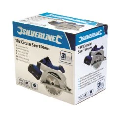 Silverline Scie Circulaire 150 Mm à Batterie 18V Li-ion 4 Ah -SILVERLINE Ventes Scie circulaire 150 mm a batterie 18V Li ion 4 Ah 991471 3