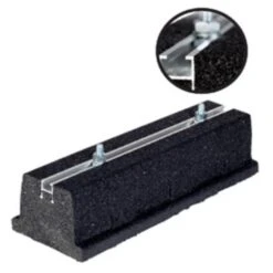 Support Au Sol En Caoutchouc Pour Climatiseur Et Pompe à Chaleur - 25 Cm SC100 -SILVERLINE Ventes Support au sol de climatisation en caoutchouc 2