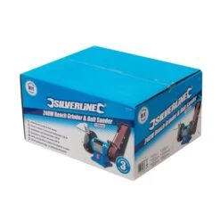 Silverline Touret à Meuler Et Ponceuse Stationnaire 240 W -SILVERLINE Ventes Touret a meuler et ponceuse a bande etabli