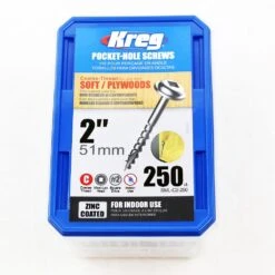 Vis Kreg 50 Mm Avec Filetage Grossier SML-C2 - Boite De 250 Vis