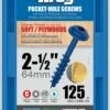 Vis Kreg Blue Kote 64 Mm SML-C250B - Boite De 125 Vis 1 Vis Kreg Blue Kote 64 Mm SML-C250B - Boite De 125 Vis -SILVERLINE Ventes Vis Kreg Blue Kote 64 mm boite de 150 vis