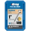 Vis Kreg SPS à Tête Cylindrique Et Pas Fin 25 Mm : Boite De 500 Vis No 6 X 1"