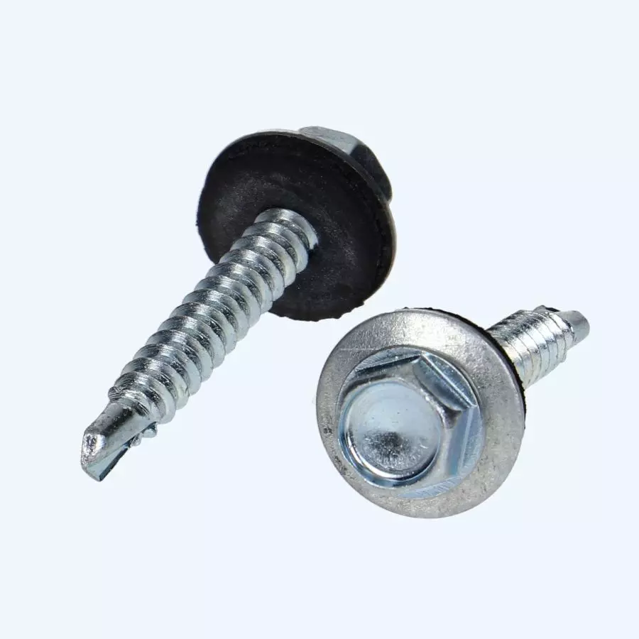 Vis Autoperceuse Avec Rondelle D'étanchéité Pour Couverture Et Bardage 4.8 X 25 Mm 3 Vis Autoperceuse Avec Rondelle D'étanchéité Pour Couverture Et Bardage 4.8 X 25 Mm