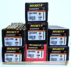 Vis à Charpente Rocket Torx T40 - Diamètre 8 Mm - DESTOCKAGE TOTAL