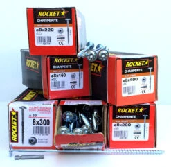 Vis De Charpentier Rocket à Tête Rondelle - Diamètre 8 Mm Torx T40 - DESTOCKAGE TOTAL