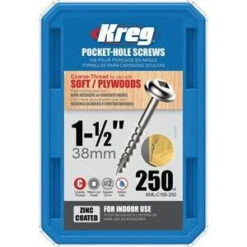 Vis Kreg 38 Mm Avec Filetage Grossier SML-C150 - Boite De 250 Vis
