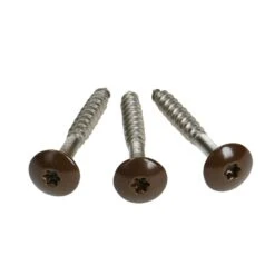 Vis Pour Bardage HPL Composite En Inox à Tête Colorée Brun Sepia RAL 8014