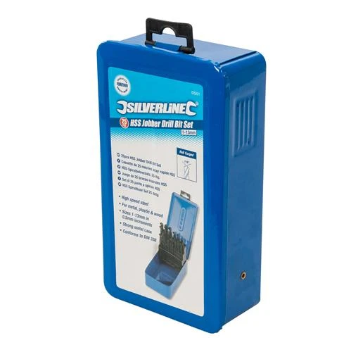 Silverline Coffret 25 Mèches Acier Rapide HSS-R 1 à 13 Mm 4 Silverline Coffret 25 Mèches Acier Rapide HSS-R 1 à 13 Mm – Image 2