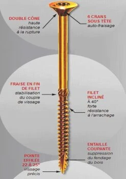 Vis à Charpente Rocket Torx T40 - Diamètre 8 Mm - DESTOCKAGE TOTAL -SILVERLINE Ventes vis charpente legende 1394962751